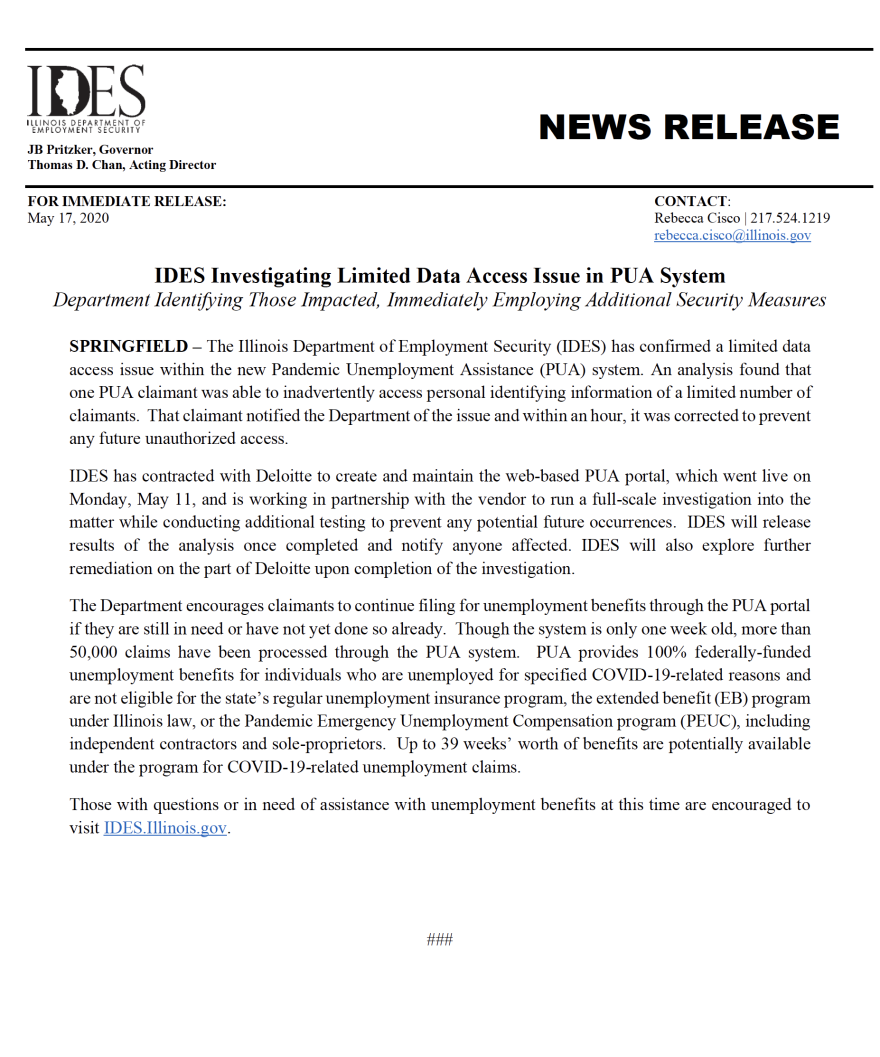 IDES Press Release